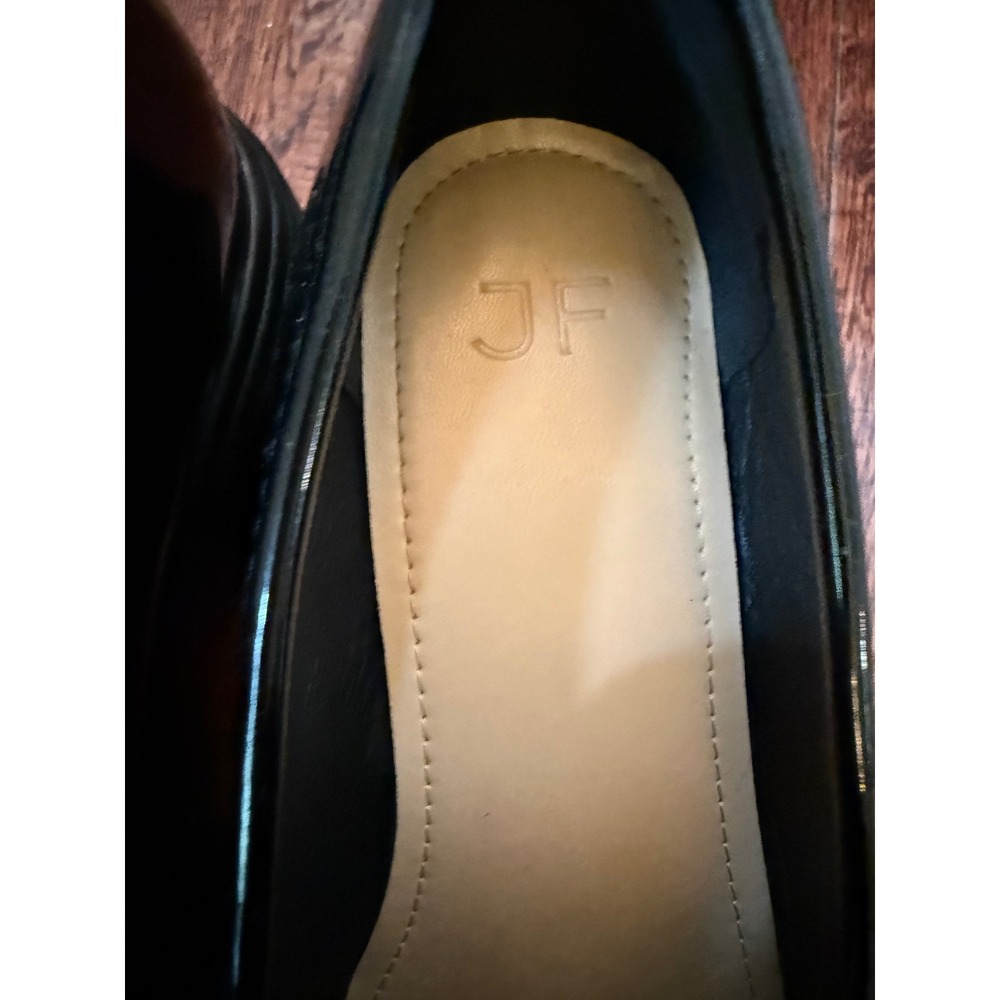 JF JustFab Black Patent Lug Sole Tassel Loafers Women Size 8 Sofia Platform shoe - Picture 5 of 8
